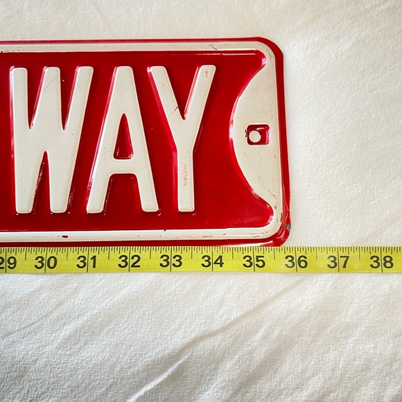 RARE 3’ VTG Metal Lil Red Expressway Street Sign Garage Man Cave - Picture 9 of 10